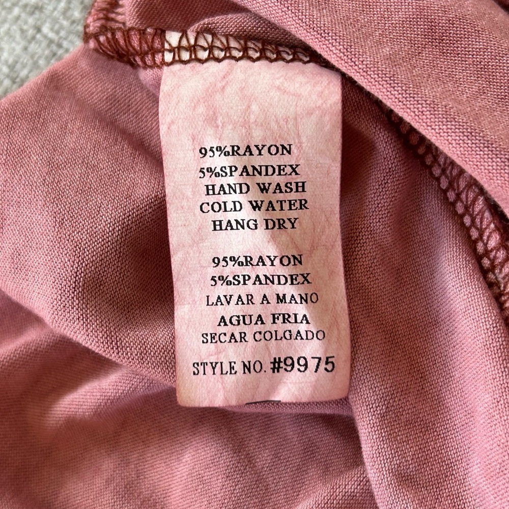 Mur Mur dusty rose flowy dress braided straps size M - Picture 6 of 6